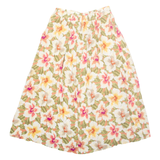 SK & COMPANY Womens A-Line Skirt Yellow Midi Floral UK 8