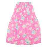 Womens A-Line Skirt Pink Long Floral XS