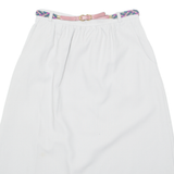 KAKI ROBERTS Belted Womens A-Line Skirt Grey Midi UK 10