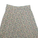 Womens A-Line Skirt Green Midi Floral M