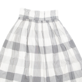 Womens A-Line Skirt White Midi Striped S