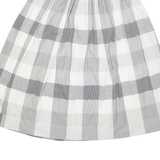 Womens A-Line Skirt White Midi Striped S