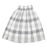 Womens A-Line Skirt White Midi Striped S