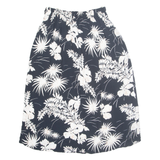 HIRSCH Womens A-Line Skirt Black Long Floral M