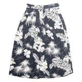 HIRSCH Womens A-Line Skirt Black Long Floral M