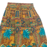 CONNECTIONS Womens A-Line Skirt Yellow Midi Crazy Pattern XS