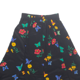 ALFRED DUNNER Womens Flare Skirt Black Midi Floral UK 6