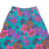 FIRE ISLANDER Womens A-Line Skirt Green Midi Floral M