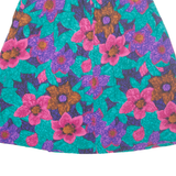 FIRE ISLANDER Womens A-Line Skirt Green Midi Floral M