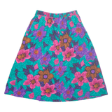 FIRE ISLANDER Womens A-Line Skirt Green Midi Floral M
