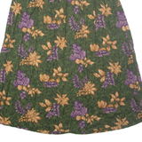 INTRIGUING THREADS Womens A-Line Skirt Green Long Floral M