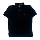 Tommy Hilfiger Polo Shirt - Medium Black Cotton