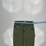 Carhartt Double Knee Carpenter Trousers - 30W 32L Green Cotton