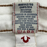 True Religion Mini Denim Shorts - 28W US 2 White Cotton