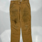 Carhartt Double Knee Carpenter Trousers - 31W 30L Brown Cotton