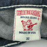 True Religion Contrast Stitch Jeans - 34W 30L Dark Wash Cotton