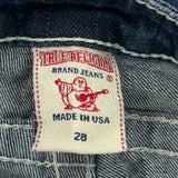 True Religion Studded Denim Shorts - 28W UK 6 Dark Wash Denim