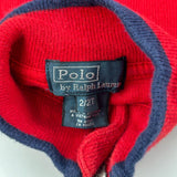 Age 1.5 Years Polo By Ralph Lauren 1/4 Zip - 2XS Red Cotton
