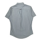 Tommy Hilfiger Striped Short Sleeve Shirt - Medium Blue Cotton