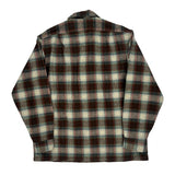 Pendleton Checked Flannel Shirt - Large Brown Virgin Wool
