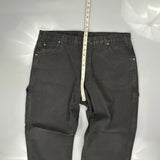 Dickies Double Knee Carpenter Trousers - 36W 30L Grey Cotton