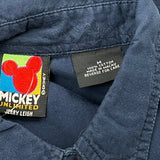 Mickey Mouse And Friends Embroidery Mickey Unlimited Cartoon Shirt - Medium Navy Cotton