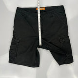 Lee Cargo Shorts - 36W 11L Black Cotton