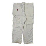 Dickies Carpenter Trousers - 38W 30L White Cotton