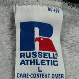 Russell Athletic 1/4 Zip - Large Grey Cotton