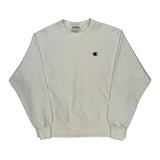 Reverse Weave Champion Sweatshirt - Large White Cotton Blend