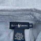 Age 10 Ralph Lauren Shirt - Medium Blue Cotton