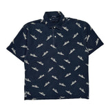 Tommy Hilfiger Graphic Polo Shirt - Large Navy Cotton