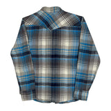 Levis Checked Flannel Shirt - Medium Blue Cotton