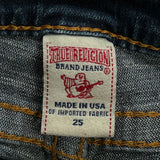 True Religion Contrast Stitch Jeans - 26W US 0 Dark Wash Denim