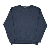 Polo By Ralph Lauren Sweatshirt - 2XL Blue Cotton