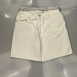 Levis Denim Shorts - 29W 10L White Cotton