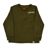 Age 5 Carhartt Graphic Long Sleeve T-Shirt - XS Green Cotton