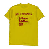 Hanes Single Stitch T-Shirt - Large Yellow Cotton Blend