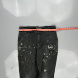 Relaxed Fit Carhartt Double Knee Carpenter Trousers - 34W 32L Grey Cotton