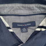 Tommy Hilfiger Striped Polo Shirt - XL Grey Cotton
