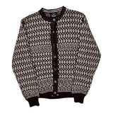 Woolrich Cardigan - Large Burgundy Cotton
