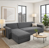 Anyseat 4-Seater Sofa Cover – Plain Gray Style Slipcover for Living Room Chair Protection