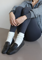 Organic Cotton Wrap Leggings, Charcoal