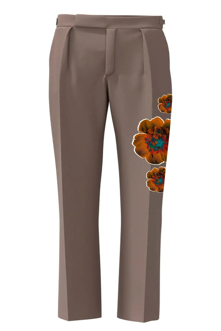 Earth Floral Pleated Wide Leg Trouser - Pre Order