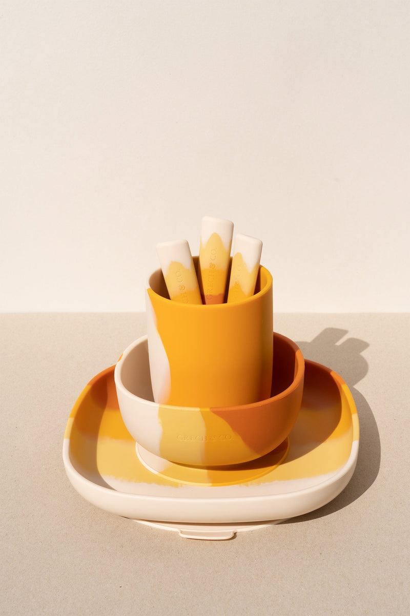 3 piece cutlery set for kids and toddlers - Orange