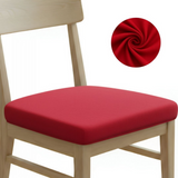 Anyseat Wine Red Plain No Print Chair Cover – Stretch Washable Removable Seat Cover for Dining & Kitchen