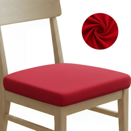 Anyseat Wine Red Plain No Print Chair Cover – Stretch Washable Removable Seat Cover for Dining & Kitchen