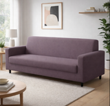 Anyseat 4-Seater Sofa Cover – Plain Purple Style Slipcover for Living Room Chair Protection