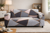 Anyseat 2-Seater Sofa Cover – Gray Pink Style Slipcover for Living Room Chair Protection