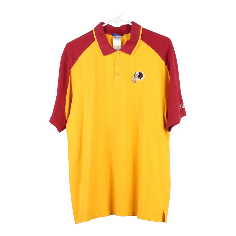 Vintage yellow Washington Redskins Reebok Polo Shirt - mens large